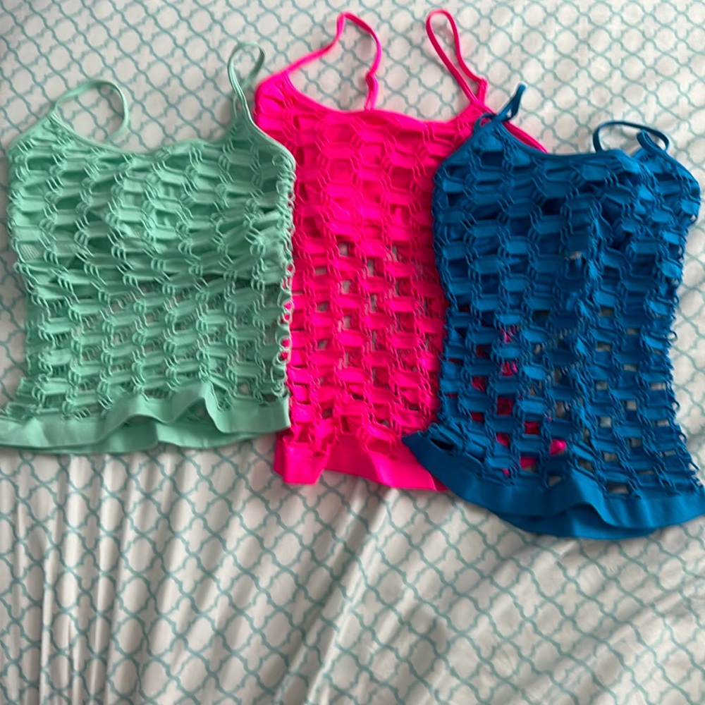 Bundle of 3 multi colored workout tops